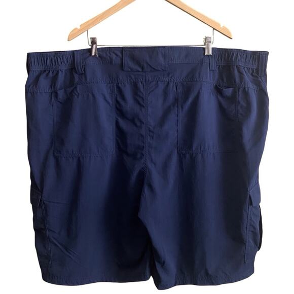 Duluth Trading Mens Size 48 Navy Nylon Cargo Shorts Back Side Elastic Waist - Picture 4 of 8